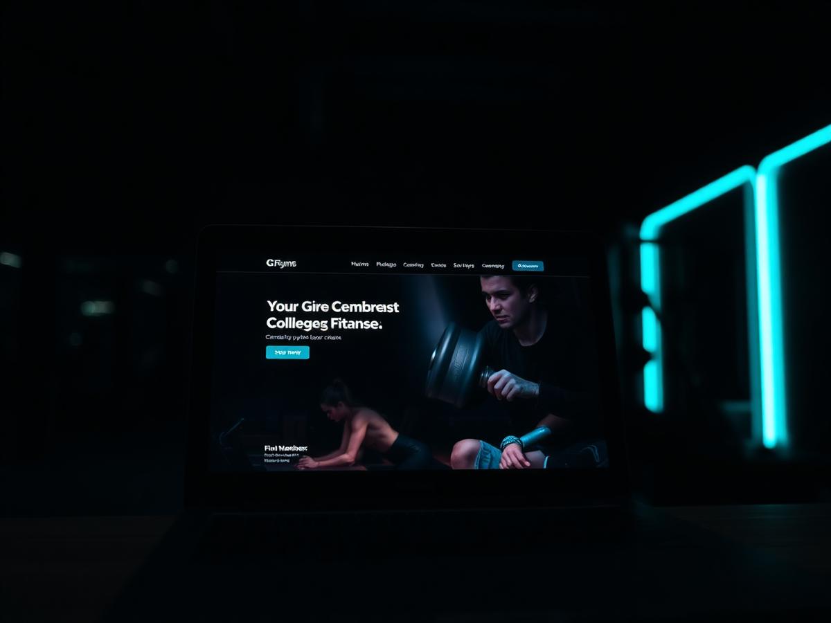 Gym membership website design