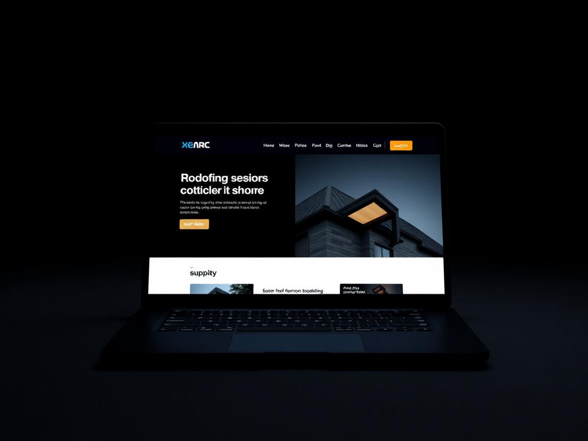Website designed for a roofing company